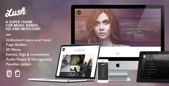 Lush WordPress Theme for Bands & Musicians