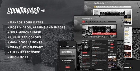 Soundboard WordPress Theme for Bands & Musicians